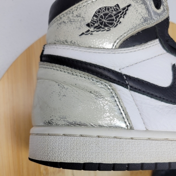 Nike Air Jordan 1 High OG Metallic Silver Size 7 - Picture 9 of 14
